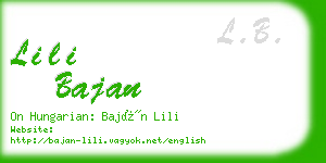 lili bajan business card